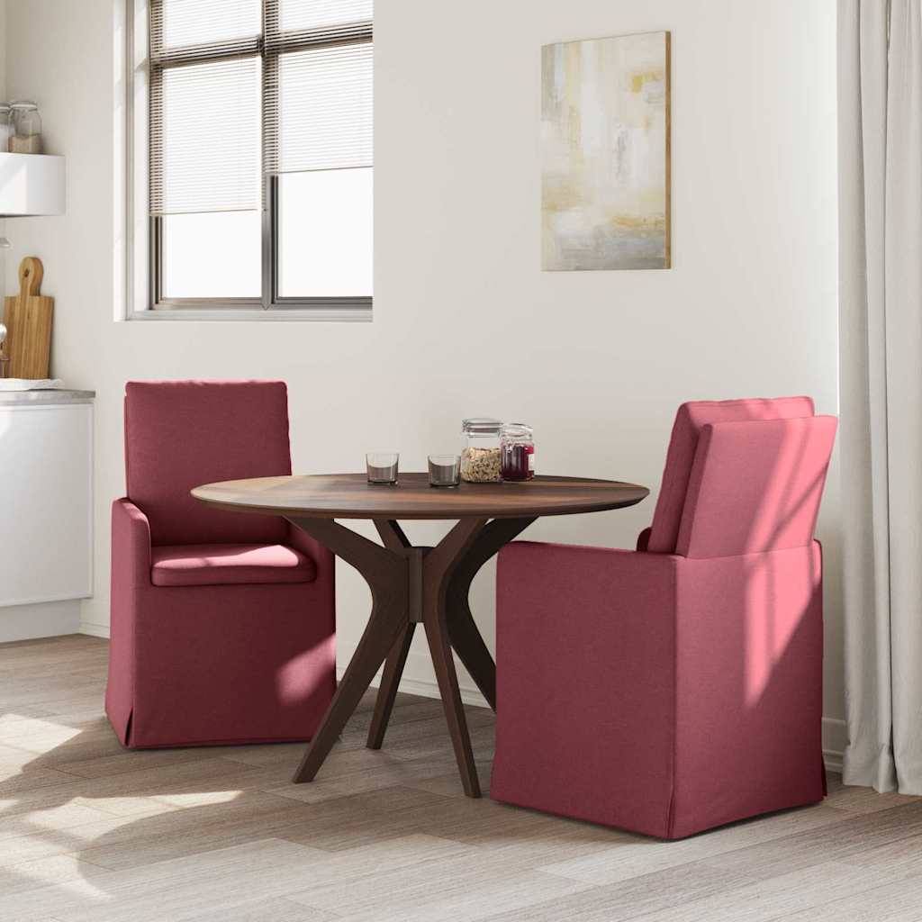 vidaXL Esszimmerstühle 2 pcs Weinrot 57 x 67 x 98 cm Stoff