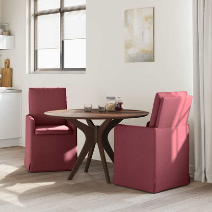 vidaXL Esszimmerstühle 2 pcs Weinrot 57 x 67 x 98 cm Stoff