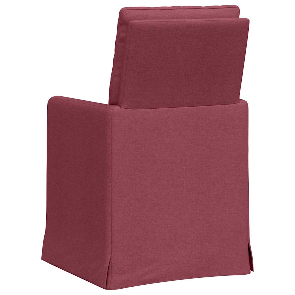 vidaXL Esszimmerstühle 2 pcs Weinrot 57 x 67 x 98 cm Stoff