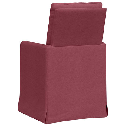 vidaXL Esszimmerstühle 2 pcs Weinrot 57 x 67 x 98 cm Stoff
