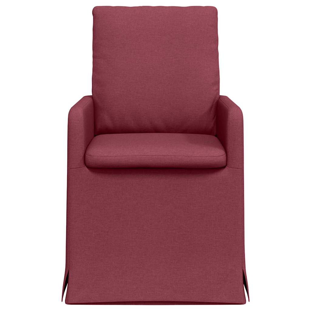 vidaXL Esszimmerstühle 2 pcs Weinrot 57 x 67 x 98 cm Stoff