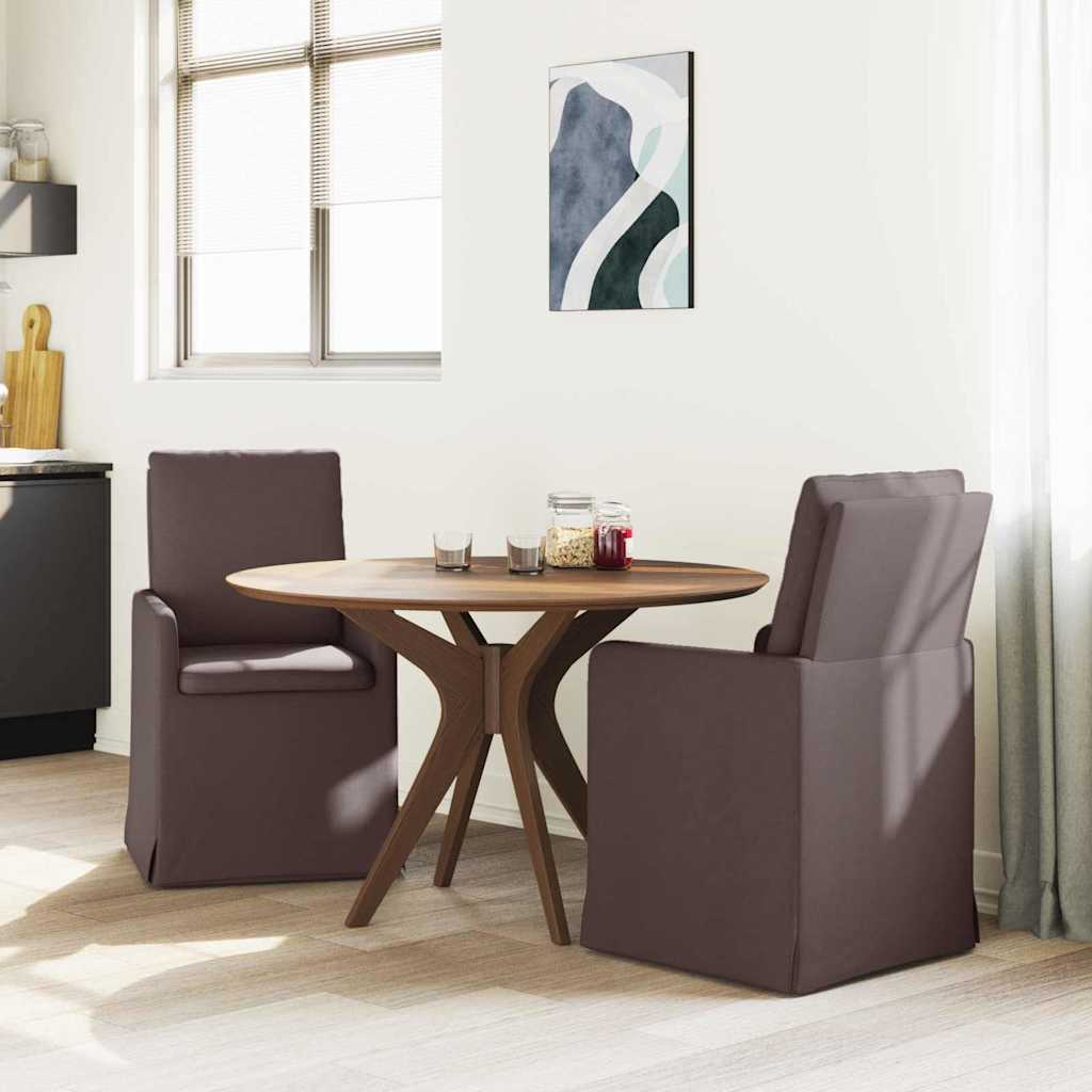 vidaXL Esszimmerstühle 2 pcs Dunkelbraun 57 x 67 x 98 cm Stoff