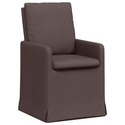 vidaXL Esszimmerstühle 2 pcs Dunkelbraun 57 x 67 x 98 cm Stoff