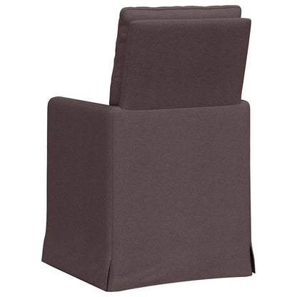 vidaXL Esszimmerstühle 2 pcs Dunkelbraun 57 x 67 x 98 cm Stoff