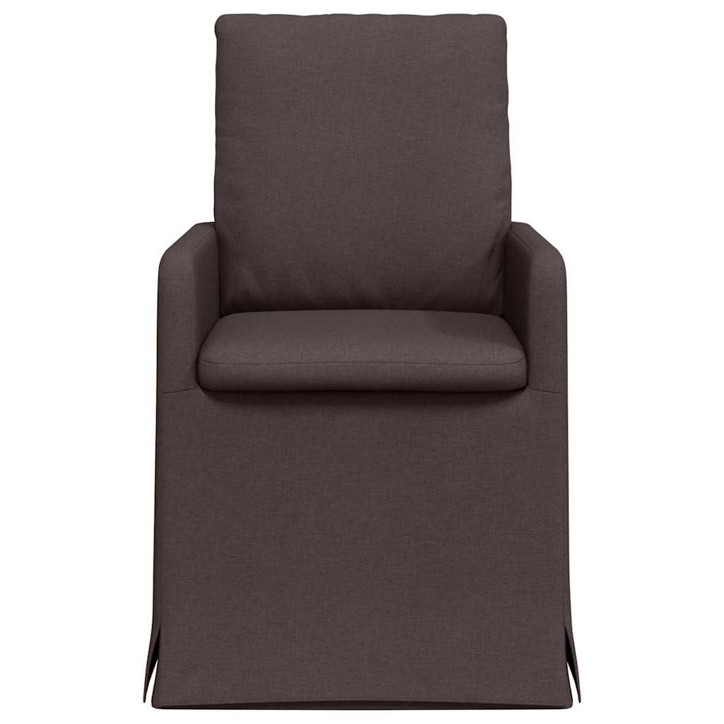 vidaXL Esszimmerstühle 2 pcs Dunkelbraun 57 x 67 x 98 cm Stoff