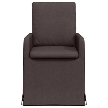 vidaXL Esszimmerstühle 2 pcs Dunkelbraun 57 x 67 x 98 cm Stoff