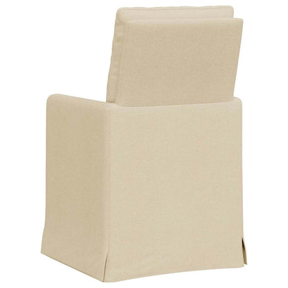 Esszimmerstühle 2 pcs Creme 57 x 67 x 98 cm Stoff