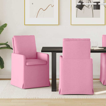 Esszimmerstühle 2 pcs Rosa 57 x 67 x 98 cm Stoff