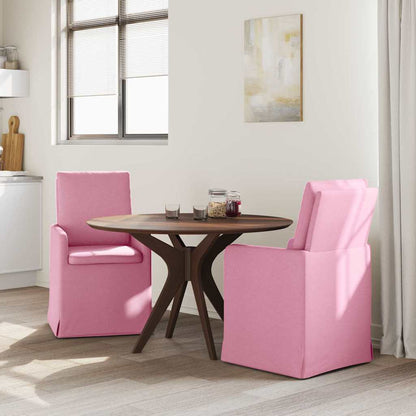 Esszimmerstühle 2 pcs Rosa 57 x 67 x 98 cm Stoff