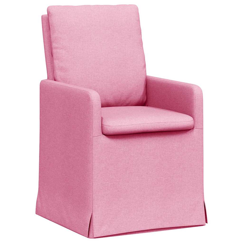 Esszimmerstühle 2 pcs Rosa 57 x 67 x 98 cm Stoff