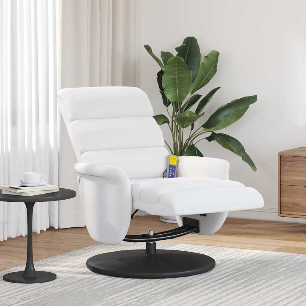 vidaXL Liegestuhl Weiß 98 x 71 x 106 cm PU
