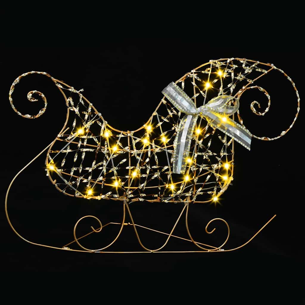 LED Rentiere mit 40 LEDs 7 pcs Gold PET