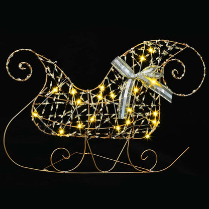 LED Rentiere mit 40 LEDs 7 pcs Gold PET