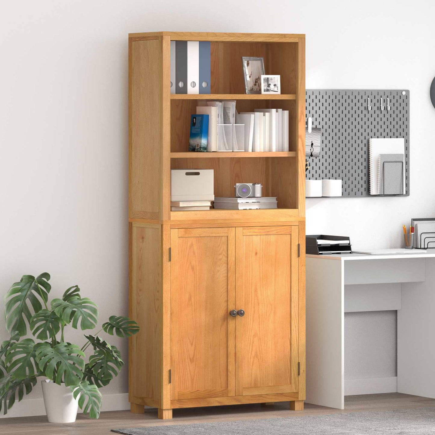 vidaXL Aufbewahrungsmöbel-Set mit Speicher mit Tür Braun Holzwerkstoff