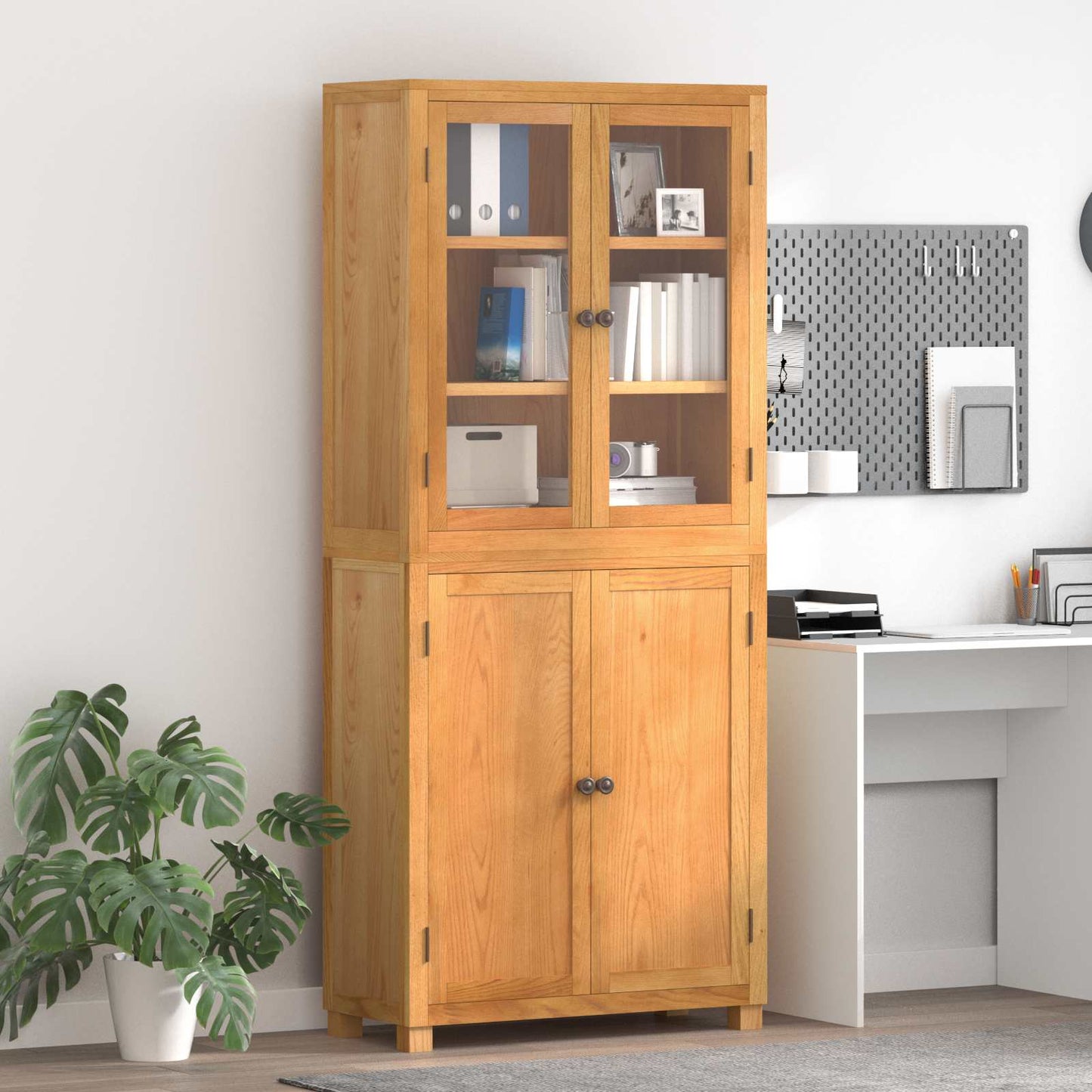 vidaXL Aufbewahrungsmöbel-Set mit Speicher mit Tür Braun Holzwerkstoff
