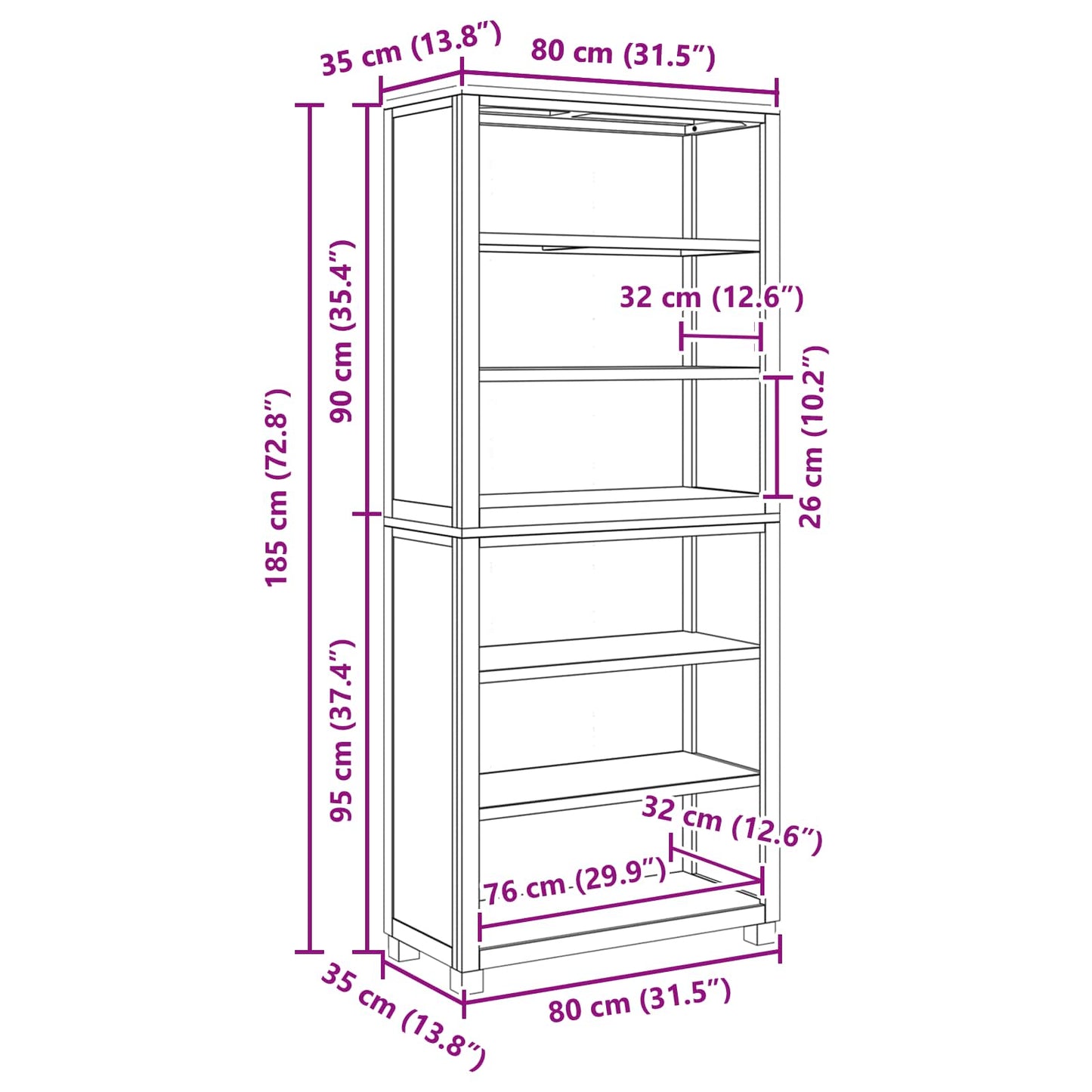vidaXL Aufbewahrungsmöbel-Set mit Speicher Braun Holzwerkstoff