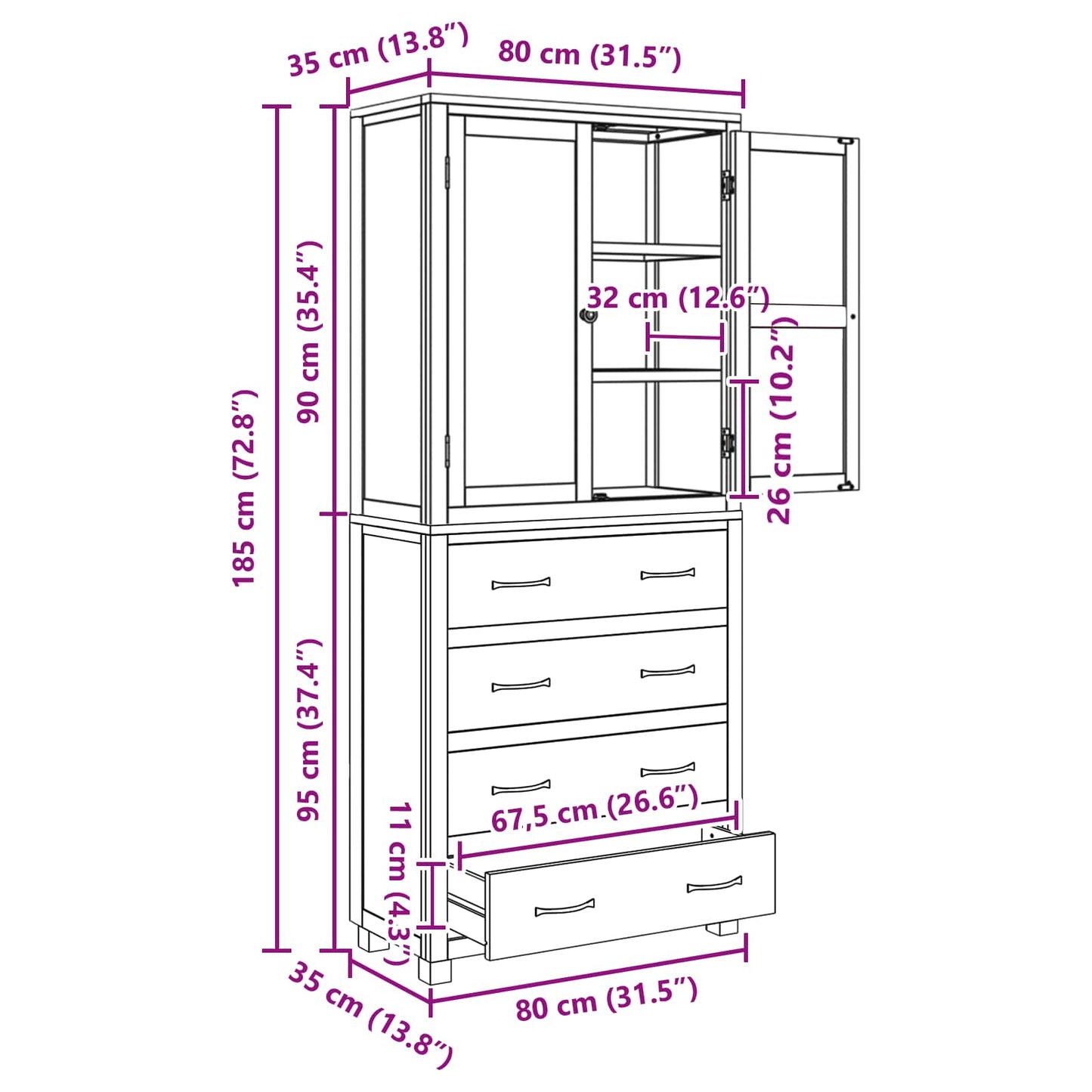 vidaXL Ensemble de meubles de rangement avec tiroirs Marron Bois d'ingénierie