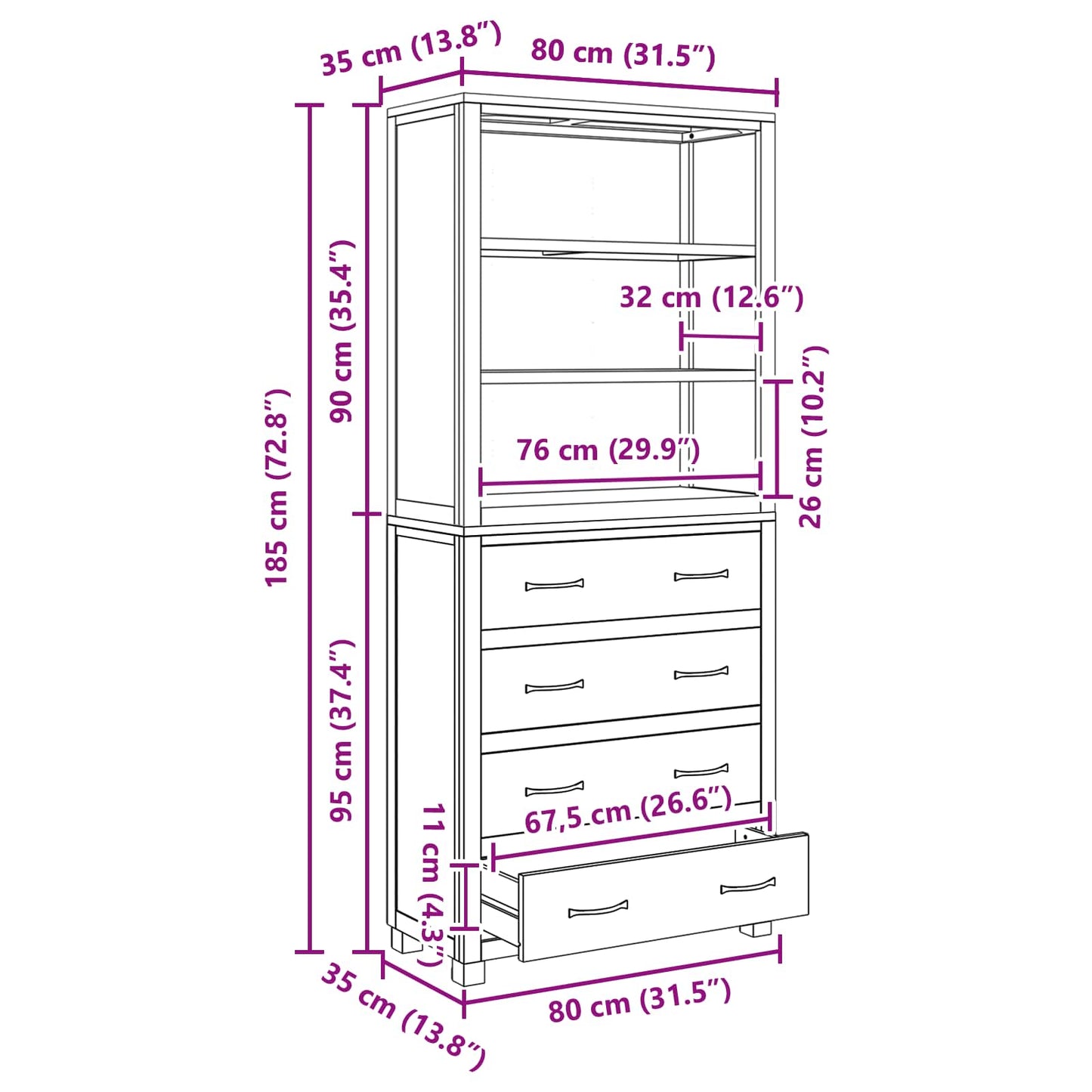 vidaXL Ensemble de meubles de rangement avec tiroirs Marron Bois d'ingénierie