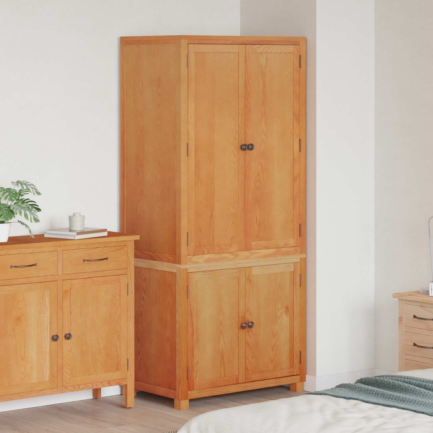 vidaXL Aufbewahrungsmöbel-Set mit Speicher mit Tür Braun Holzwerkstoff