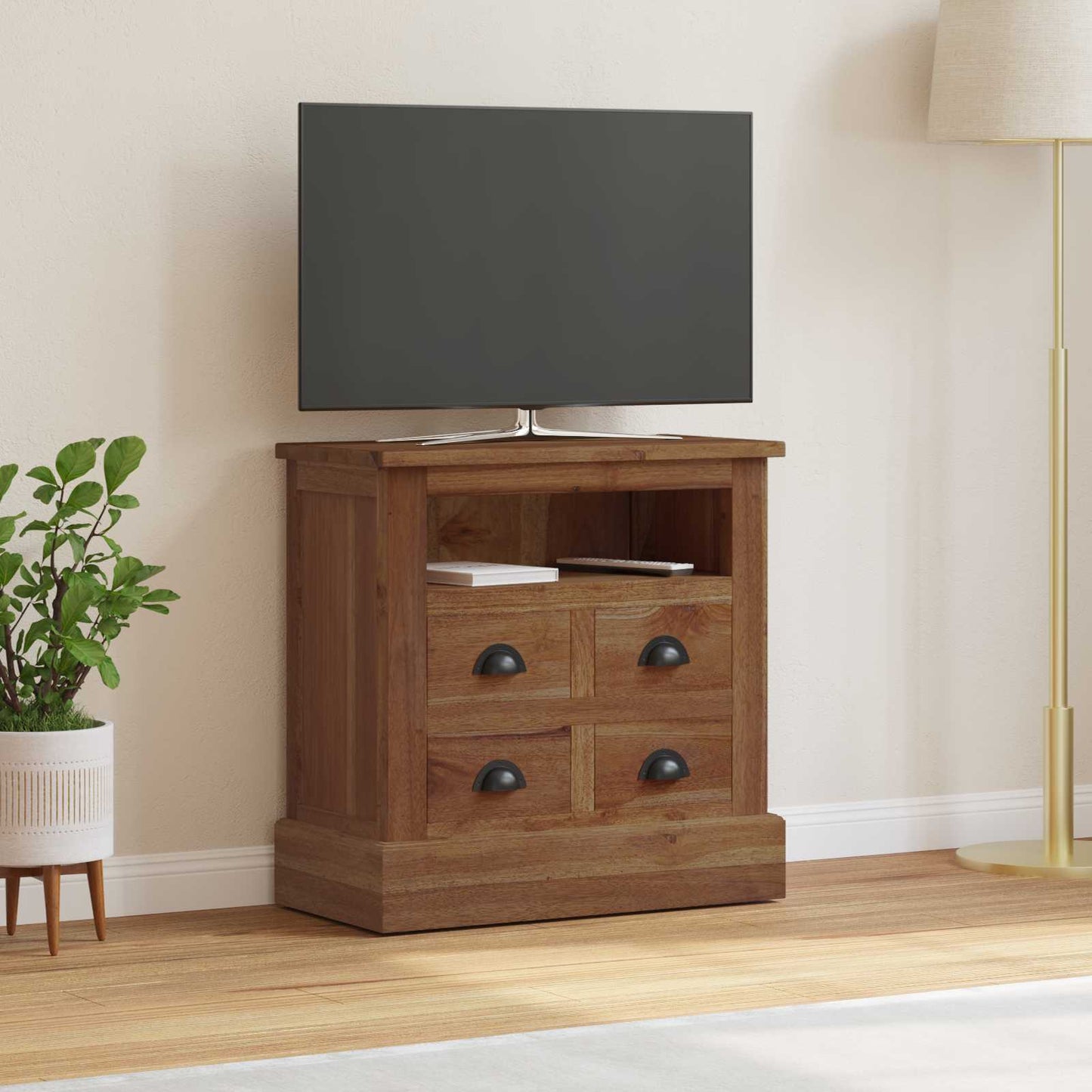 Aufbewahrungsschrank Natur 60 x 30 x 60 cm Massivholz Teak