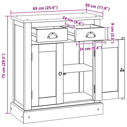 vidaXL Aufbewahrungsschrank Natur 65 x 30 x 75 cm Massivholz Teak