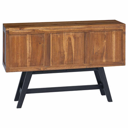 vidaXL TV-Ständer Natur 110 x 30 x 75 cm Massivholz Teak