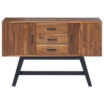 vidaXL TV-Ständer Natur 110 x 30 x 75 cm Massivholz Teak
