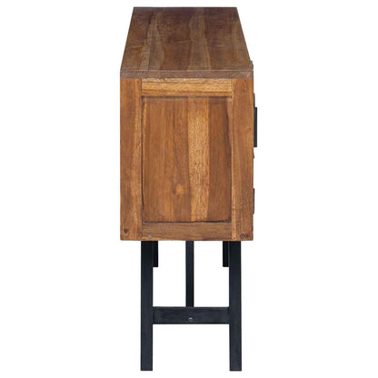vidaXL TV-Ständer Natur 110 x 30 x 75 cm Massivholz Teak