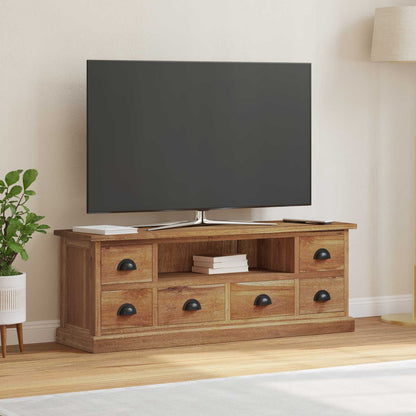 vidaXL TV-Ständer Natur 110 x 30 x 40 cm Massivholz Teak