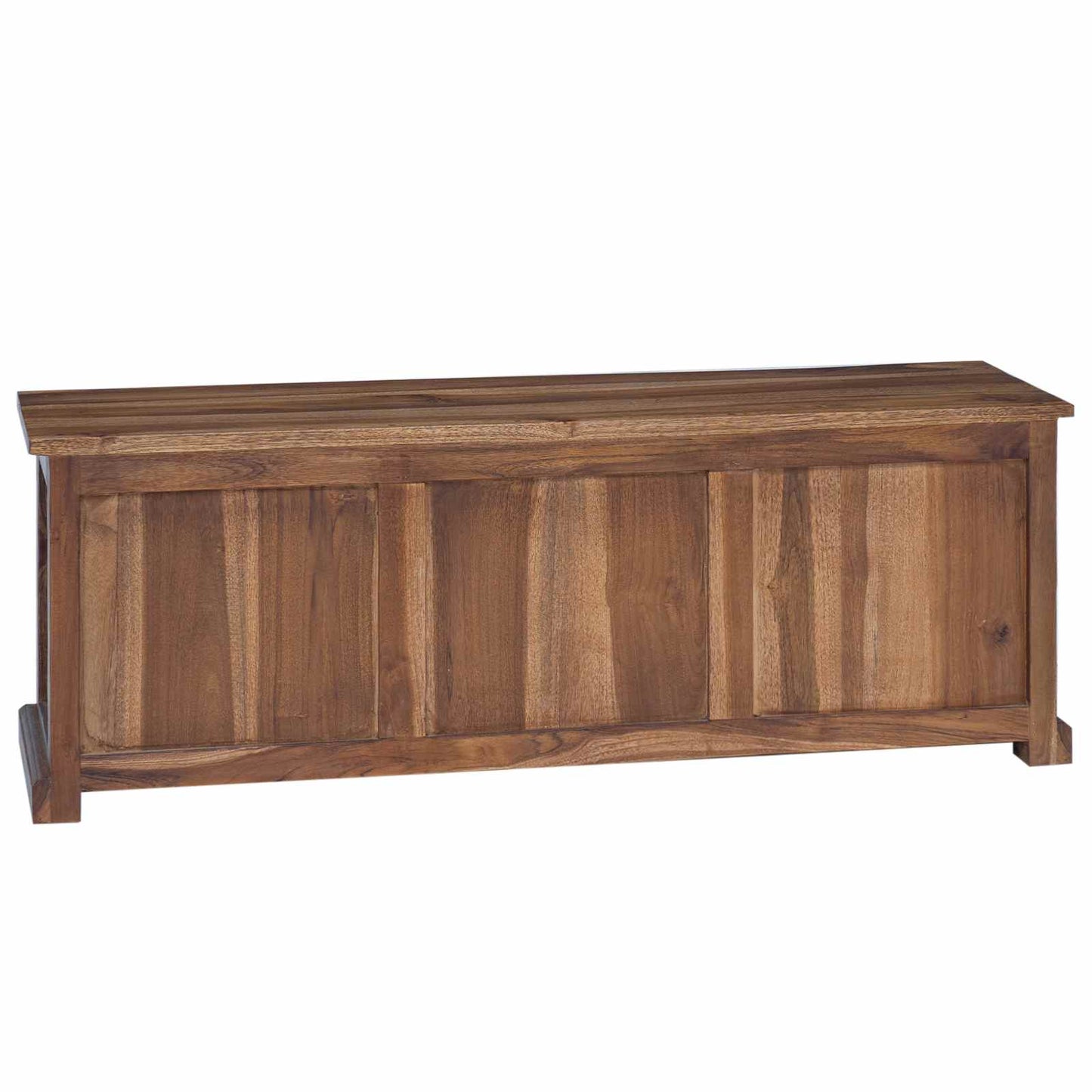vidaXL TV-Ständer Natur 110 x 30 x 40 cm Massivholz Teak