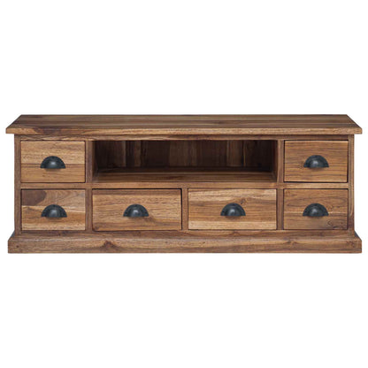 vidaXL TV-Ständer Natur 110 x 30 x 40 cm Massivholz Teak