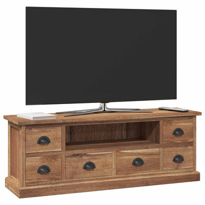 vidaXL TV-Ständer Natur 110 x 30 x 40 cm Massivholz Teak