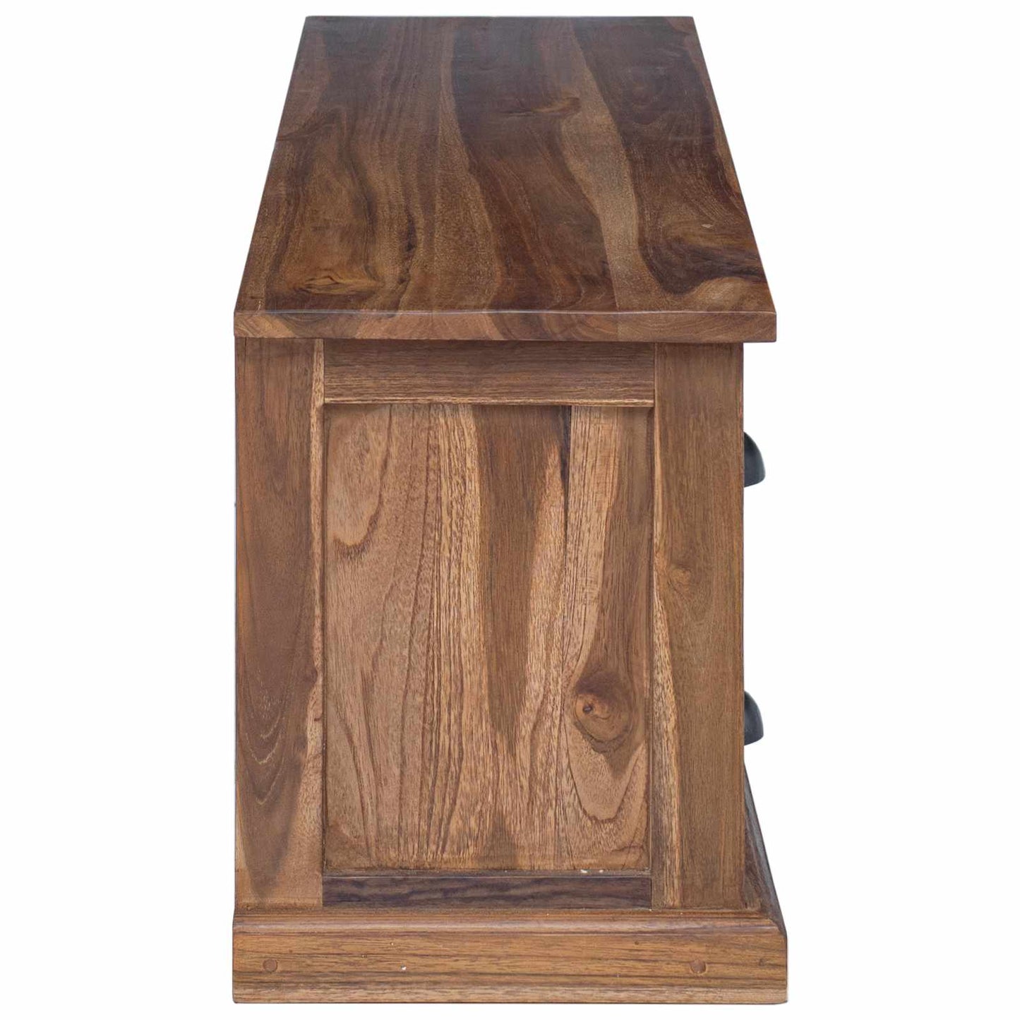 vidaXL TV-Ständer Natur 110 x 30 x 40 cm Massivholz Teak
