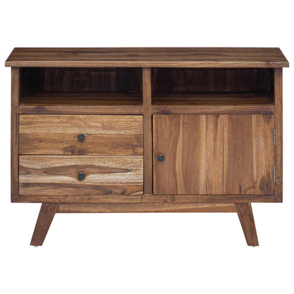 Sideboard mit Schubladen Natur 100 x 30 x 68 cm Massivholz Teak