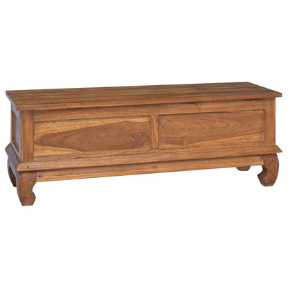 vidaXL TV-Ständer Natur 110 x 35 x 40 cm Massivholz Teak
