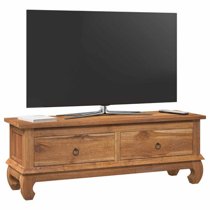 vidaXL TV-Ständer Natur 110 x 35 x 40 cm Massivholz Teak