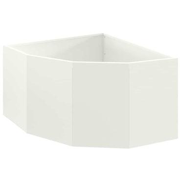 vidaXL Eckpflanzer Weiß 60 x 60 x 35 cm Stahl