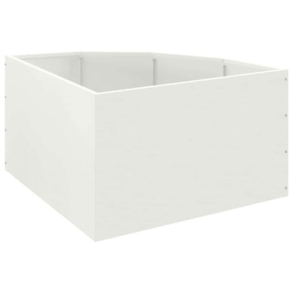Eckpflanzer Weiß 60 x 60 x 35 cm Stahl