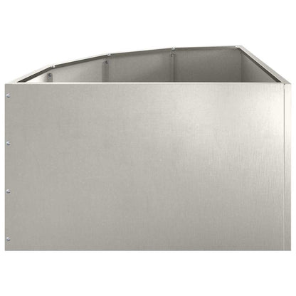 Eckpflanzer Silber 60 x 60 x 35 cm Edelstahl