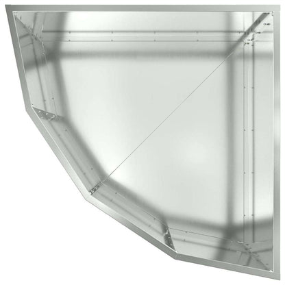 vidaXL Eckpflanzer Silber 60 x 60 x 35 cm Verzinkter Stahl