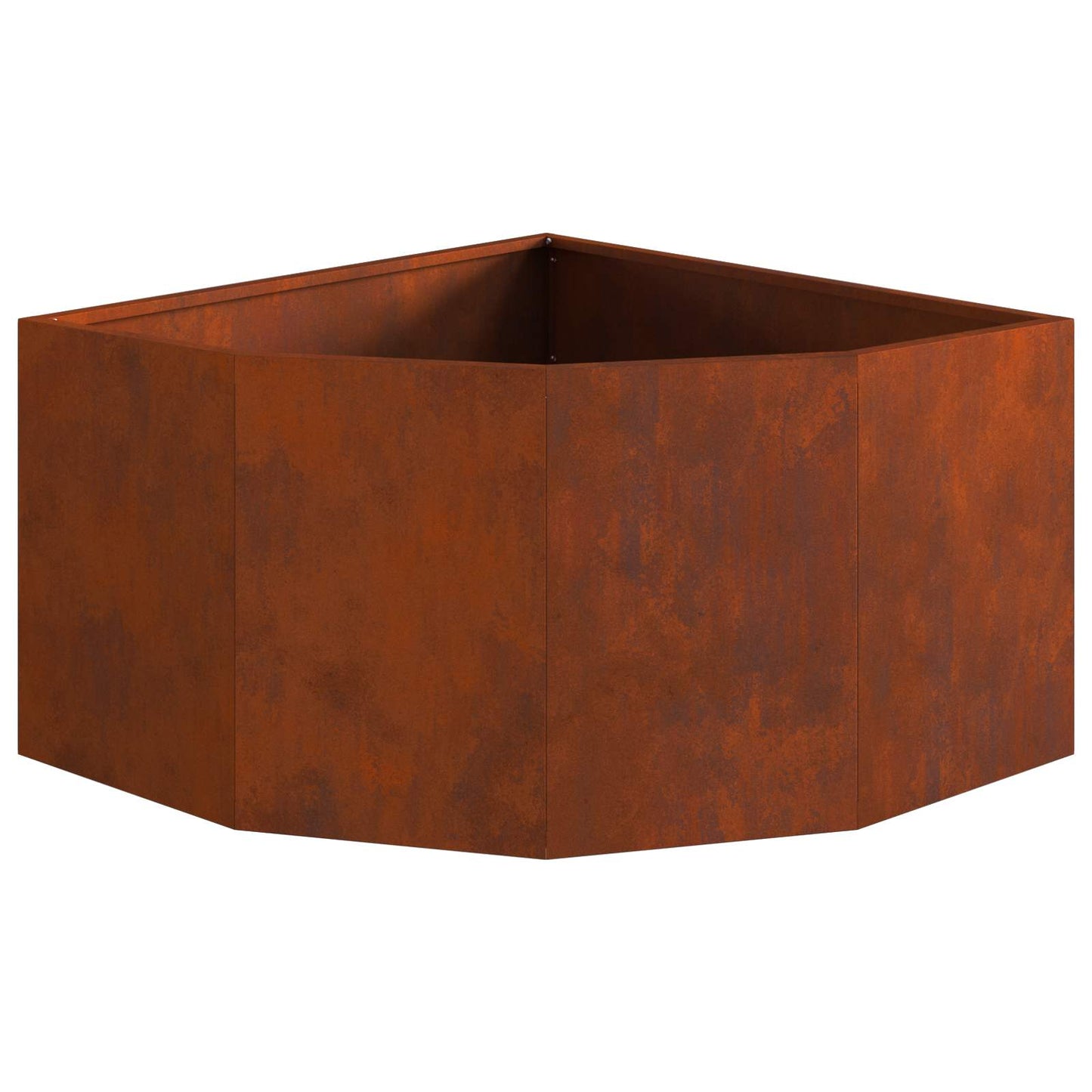 vidaXL Eckpflanzer Rostig 60 x 60 x 35 cm Wetterfeststahl