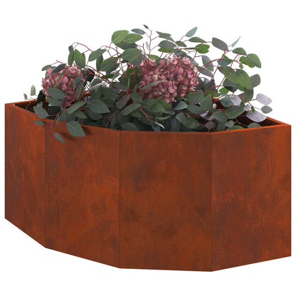 vidaXL Eckpflanzer Rostig 60 x 60 x 35 cm Wetterfeststahl