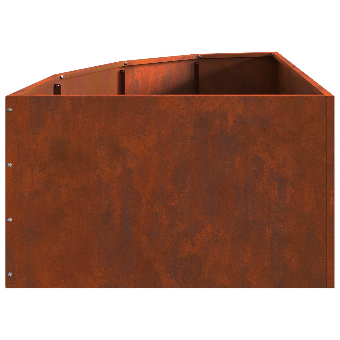 vidaXL Eckpflanzer Rostig 60 x 60 x 35 cm Wetterfeststahl