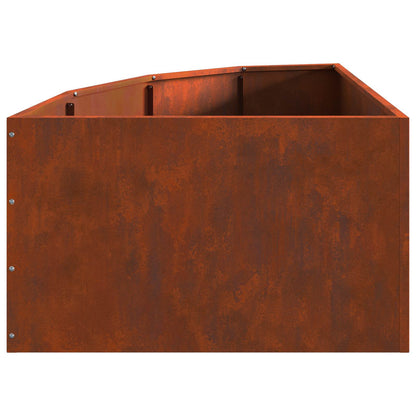 vidaXL Eckpflanzer Rostig 60 x 60 x 35 cm Wetterfeststahl