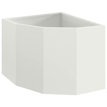 vidaXL Eckpflanzer Weiß 45 x 45 x 35 cm Stahl