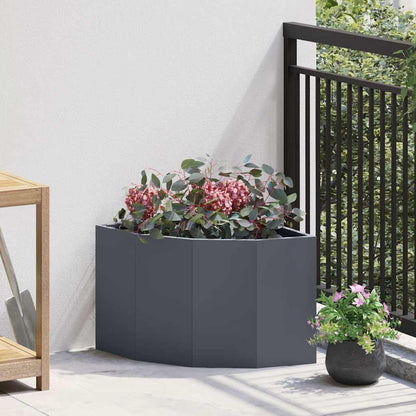vidaXL Eckpflanzer Anthrazit 45 x 45 x 35 cm Stahl