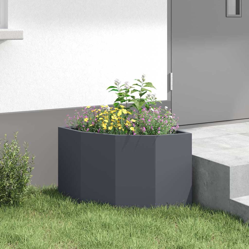 vidaXL Eckpflanzer Anthrazit 45 x 45 x 35 cm Stahl