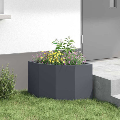 vidaXL Eckpflanzer Anthrazit 45 x 45 x 35 cm Stahl