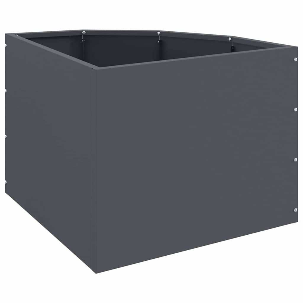 vidaXL Eckpflanzer Anthrazit 45 x 45 x 35 cm Stahl