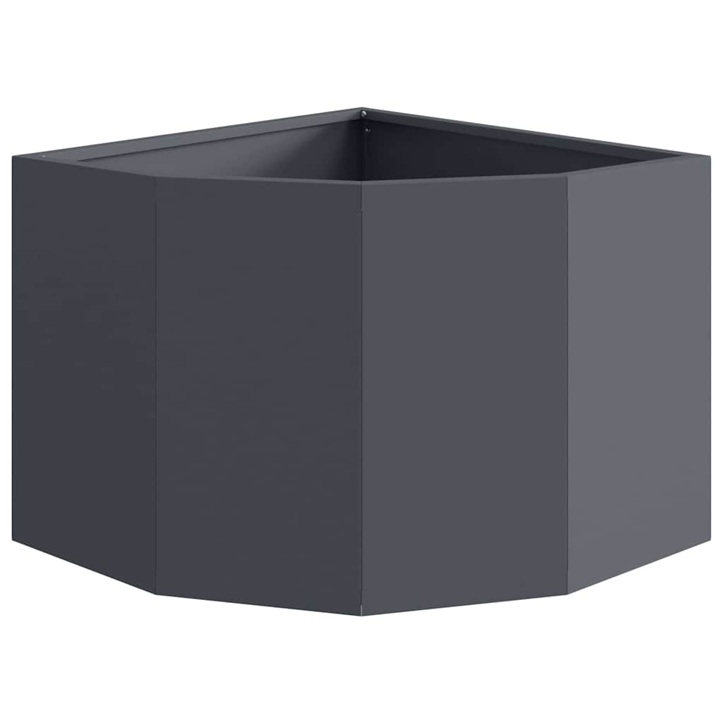 vidaXL Eckpflanzer Anthrazit 45 x 45 x 35 cm Stahl